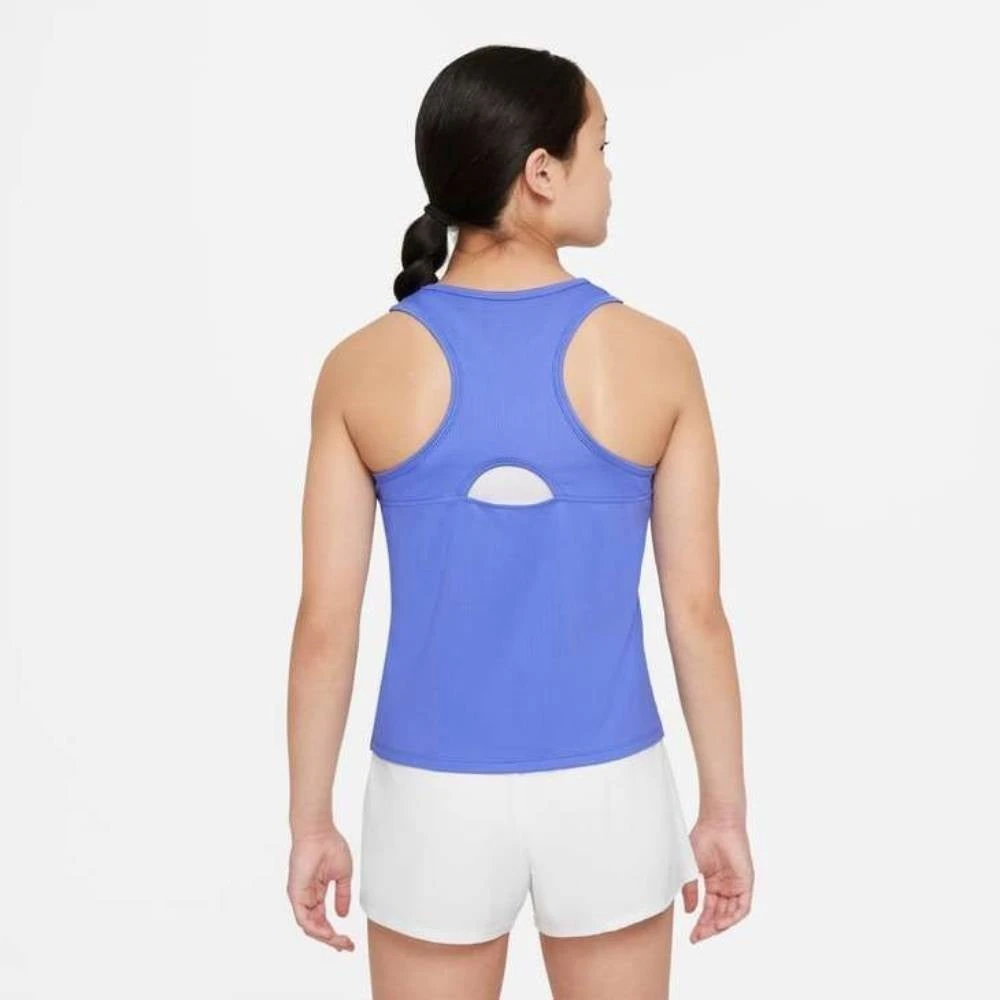Nike Girl's Dri-FIT Victory Tank (Sapphire/White) 5 Nike Girl's Dri-FIT Victory Tank (Sapphire/White) - Image 3