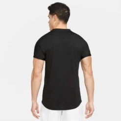 Nike Men's Dri-FIT Slam Zip Polo (Black/White) -Racquetguys unnamed 2022 08 08T105639.525