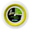 Yonex BG Aerobite Boost Hybrid Badminton String Reel (Grey/Yellow) -Racquetguys yonex aerobite boost 0 72 0 61mm badminton hybrid 200m reel 47005